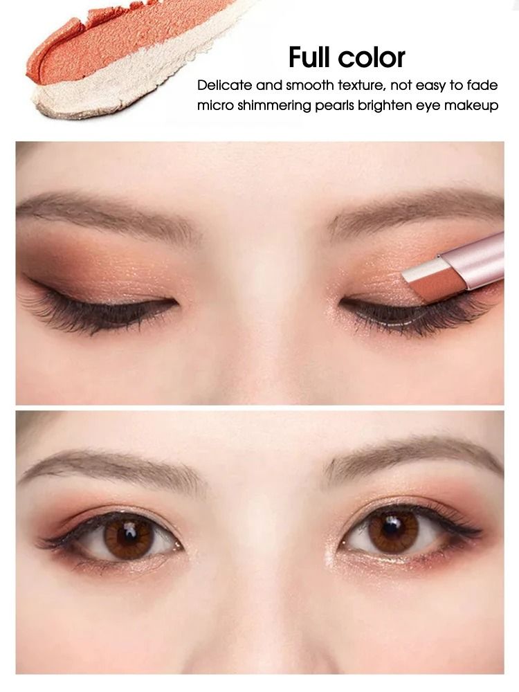 Gradient Two Color Eyeshadow Pen Waterproof Pearlescent Shimmer 4