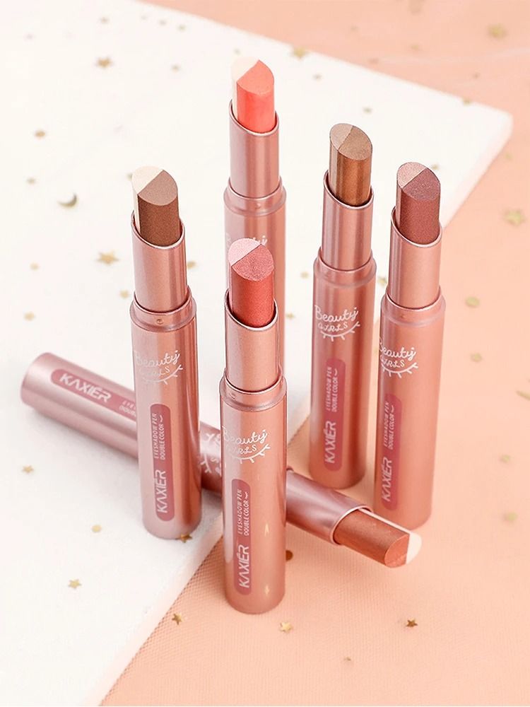 Gradient Two Color Eyeshadow Pen Waterproof Pearlescent Shimmer 5