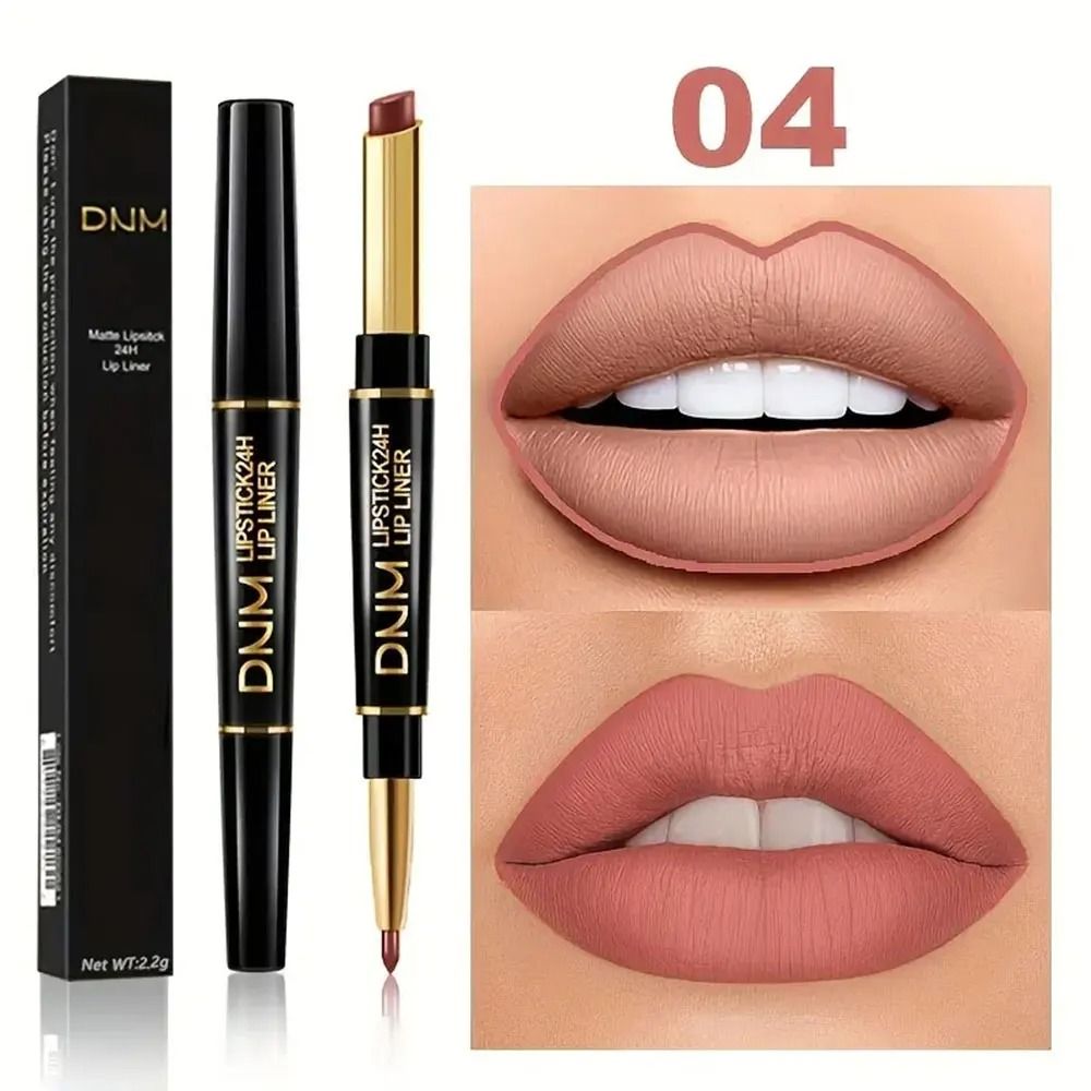 Double Ended Lipstick And Lip Liner Waterproof Long Lasting 4