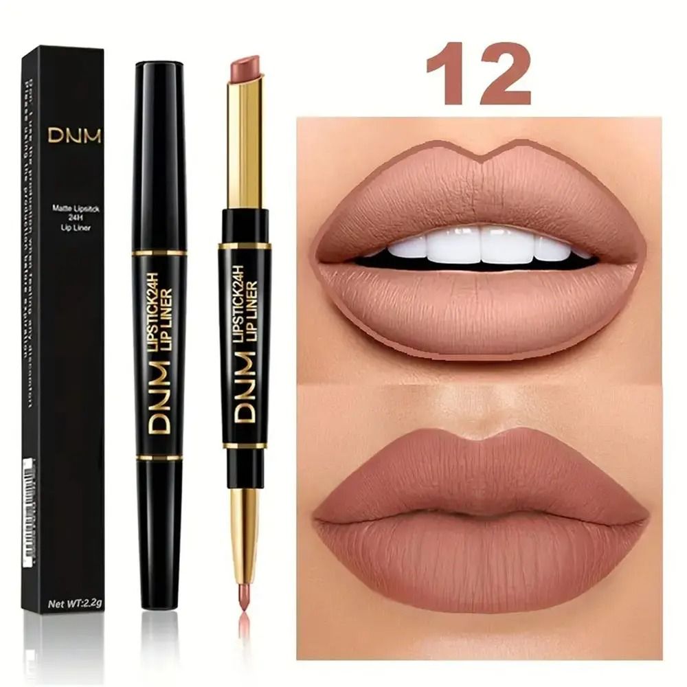 Double Ended Lipstick And Lip Liner Waterproof Long Lasting 5