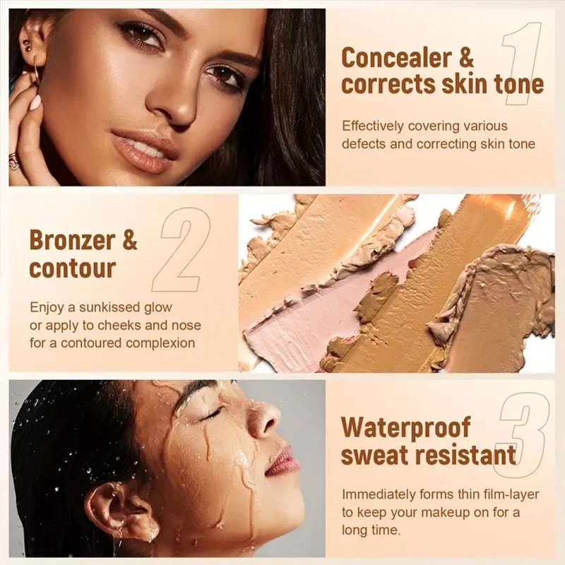 10 Color Concealer Palette Full Coverage Matte Cream 6