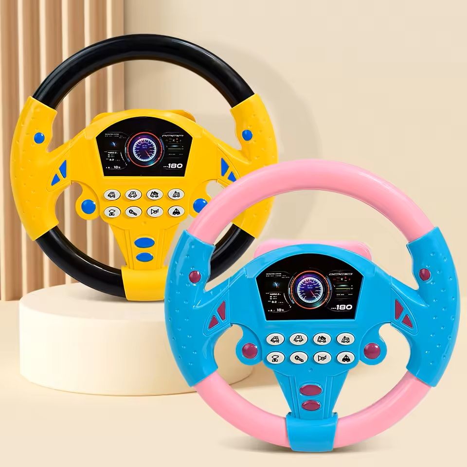 Electric Baby Steering Wheel Toy Light  Sound Driving Simulator For Early Learning Play 4