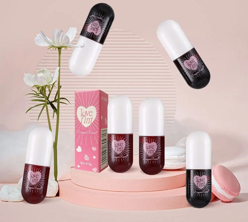 Liquid Lip Dye Waterproof Non Stick Glossy Tint 6 Colors 2