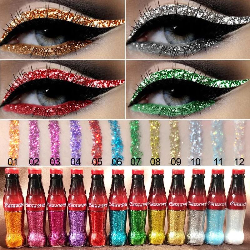 Waterproof Glitter Eyeliner Long Lasting Shimmer Eye Makeup 1