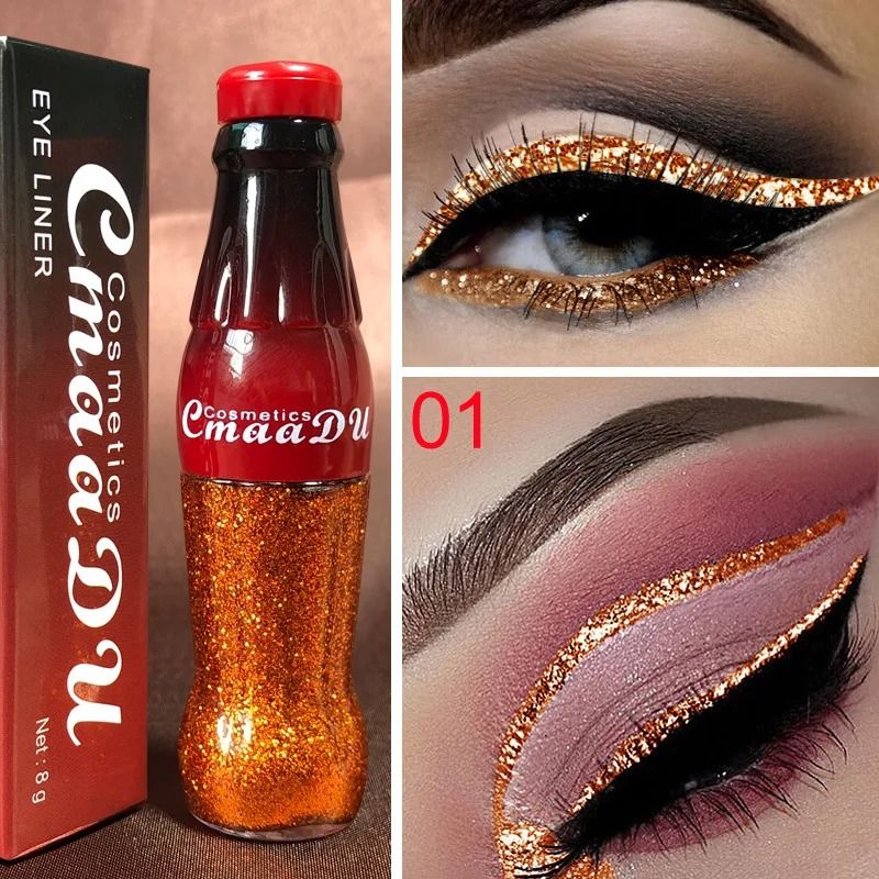 Waterproof Glitter Eyeliner Long Lasting Shimmer Eye Makeup 8