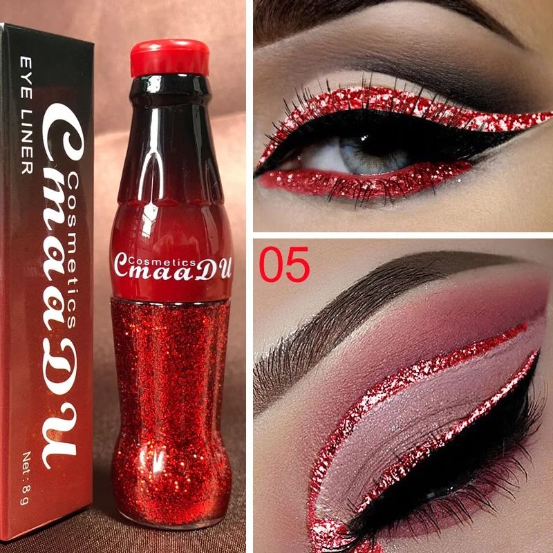 Waterproof Glitter Eyeliner Long Lasting Shimmer Eye Makeup 12