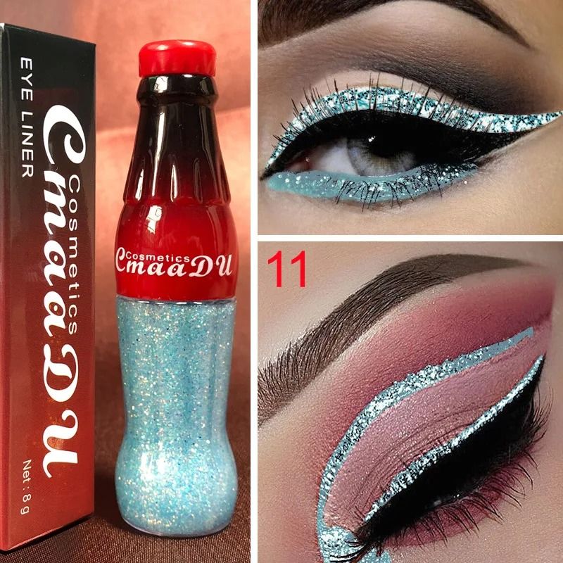 Waterproof Glitter Eyeliner Long Lasting Shimmer Eye Makeup 16