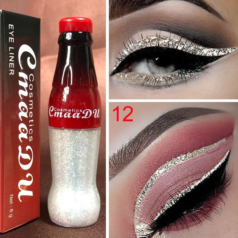Waterproof Glitter Eyeliner Long Lasting Shimmer Eye Makeup 17