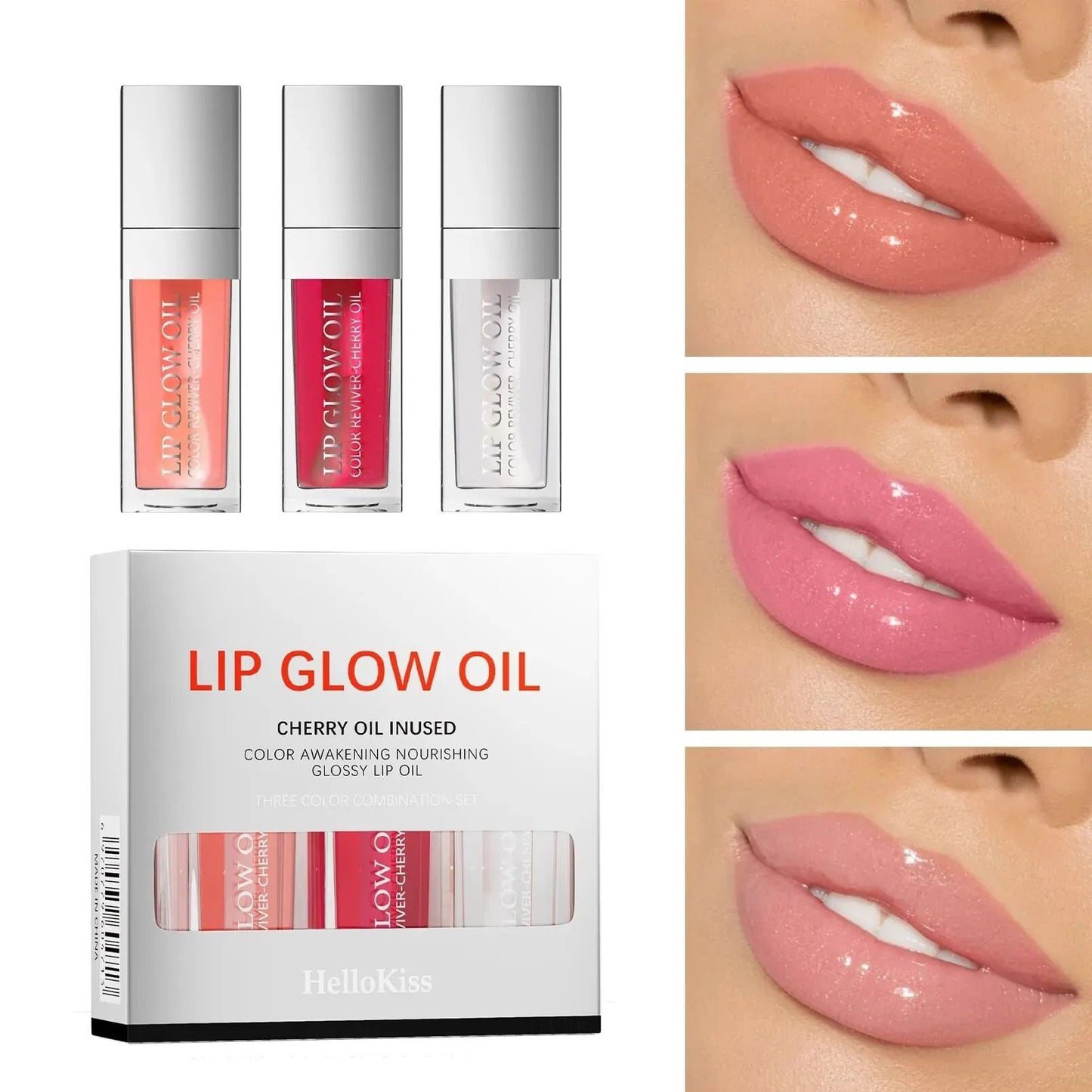 Crystal Jelly Lip Oil Set Moisturizing Plumping Gloss 5