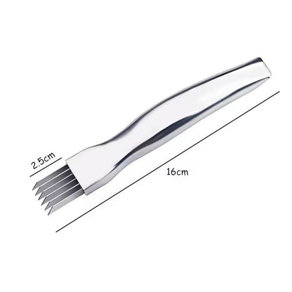Stainless Steel MultiBlade Onion  Scallion Slicer  QuickCut Vegetable Chopper 2