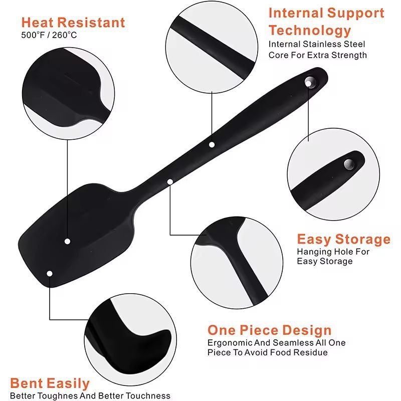 Everyday Pro 28 Cm Silicone SpoonSpatula  HeatResistant Nonstick Baking  Cooking Tool 4