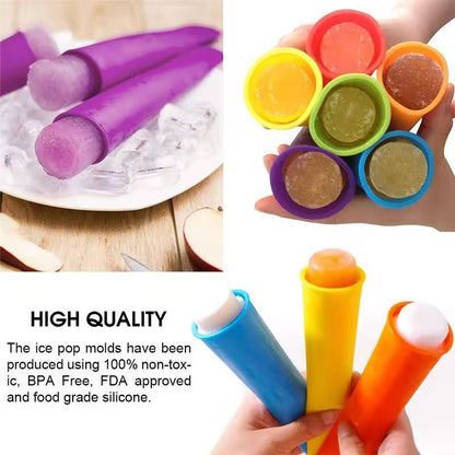 HealthySilk Reusable Silicone Ice Lolly Mold  Kids  Family Popsicle Maker 1