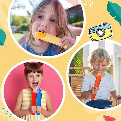 HealthySilk Reusable Silicone Ice Lolly Mold  Kids  Family Popsicle Maker 5