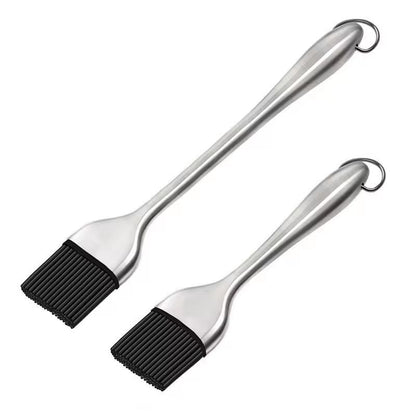 Premium Silicone BBQ Basting Brush – Heat-Resistant Oil & Sauce Grilling Brush with Stainless Steel Handle