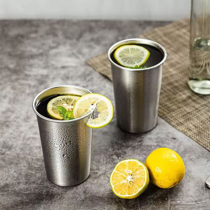 Premium Stainless Steel Pint Cup Set  Durable Reusable Metal Tumblers For Everyday Use 3