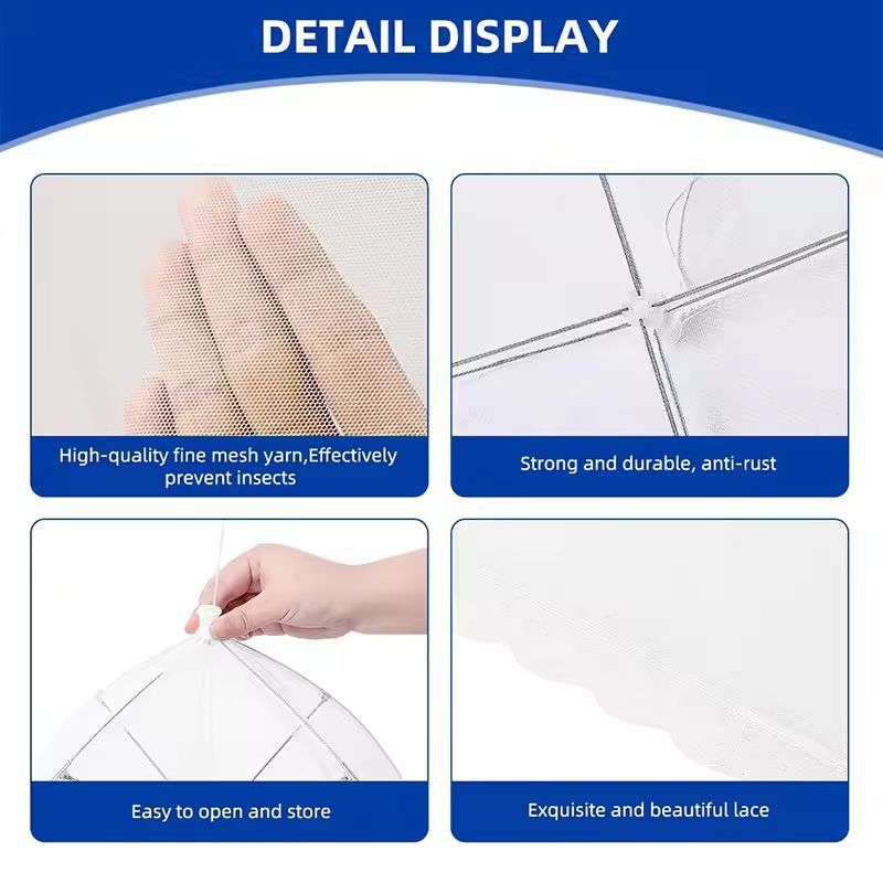 Large  Tall Collapsible Mesh Food Cover Tent  Outdoor PopUp Food Net For Picnic BBQ  Party 2