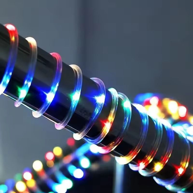 100LED Solar Tube String Light Warm White Outdoor Garden Light 7
