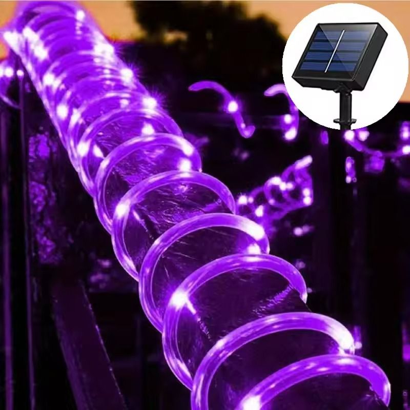 100LED Solar Tube String Light Warm White Outdoor Garden Light 10