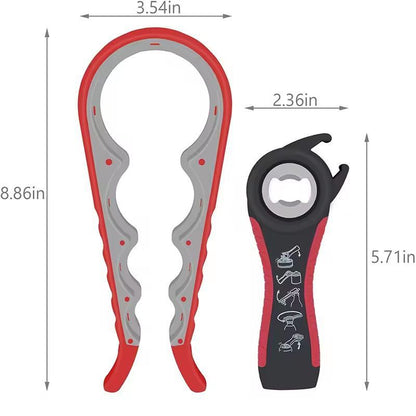 EverydayEase Jar Opener – 5-in-1 Easy-Grip Bottle & Can Opener for Weak Hands