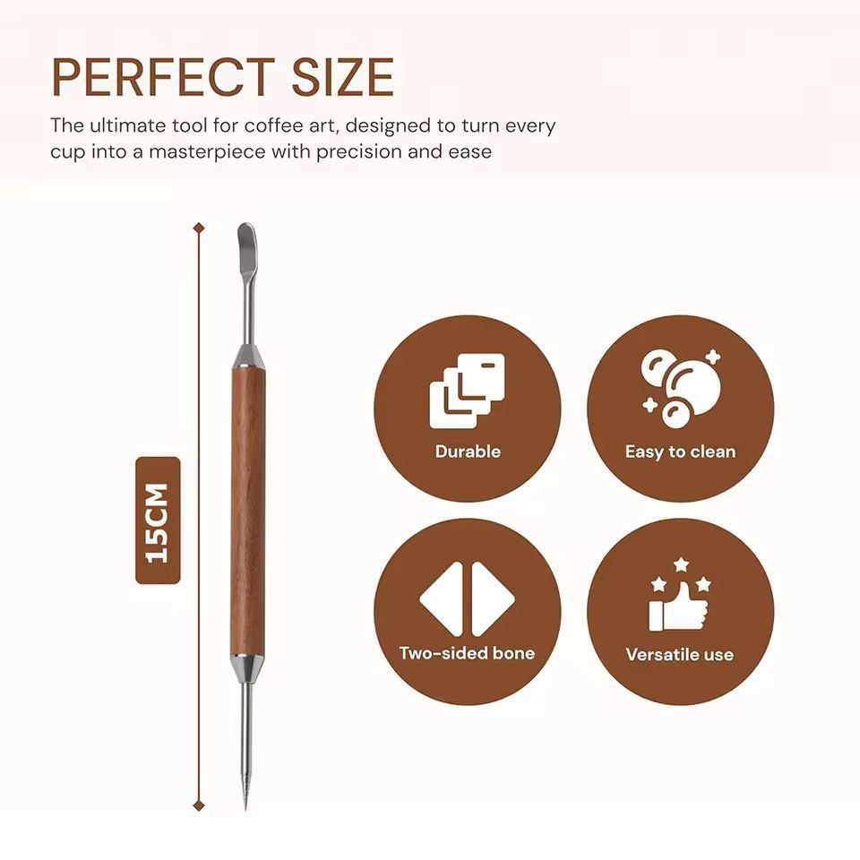 Ultimate Stainless Steel Latte Art Pen  Precision Coffee  Cappuccino Decorating Tool 1