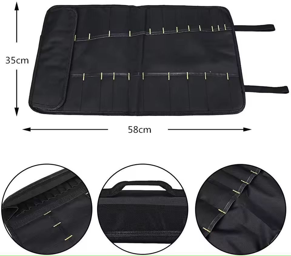 ChefPro 22Slot Knife Roll Bag  Durable Canvas Knife Carry Case 1
