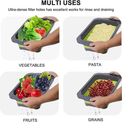 SmartSpace Extendable Sink Colander  Foldable OverSink Fruit  Vegetable Strainer 2