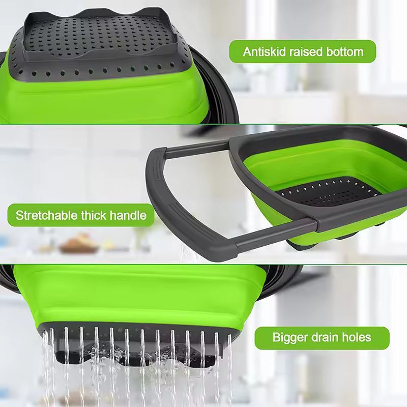 SmartSpace Extendable Sink Colander  Foldable OverSink Fruit  Vegetable Strainer 5
