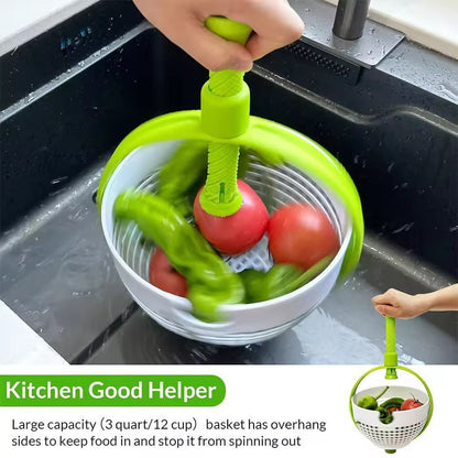 LargeCapacity 3Quart Collapsible Salad Spinner  Colander 5