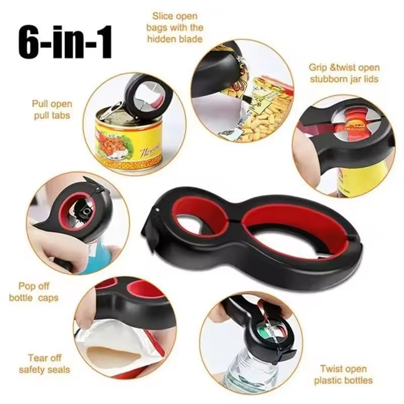 Essential 6-in-1 All-Purpose Bottle & Jar Opener