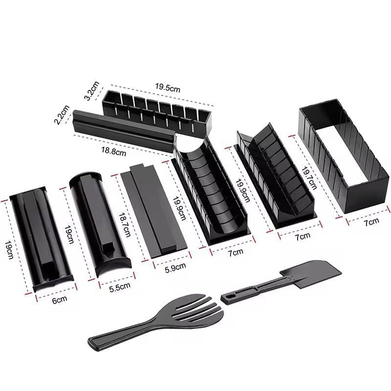 HomeChef 10Piece Sushi Maker Kit  Easy DIY Sushi Mold  Rice Roll Press 4
