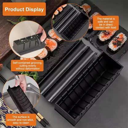 HomeChef 10Piece Sushi Maker Kit  Easy DIY Sushi Mold  Rice Roll Press 5