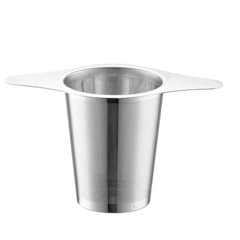 Elegant Stainless Steel Loose Leaf Tea Infuser  Large Mesh Basket With Double Handles  Lid 6