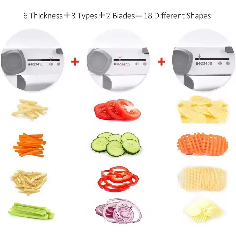 SmartSlice 18in1 Adjustable Mandoline Vegetable  Julienne Slicer 1