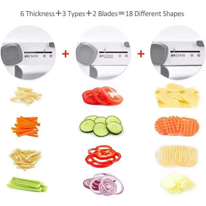 SmartSlice 18in1 Adjustable Mandoline Vegetable  Julienne Slicer 1