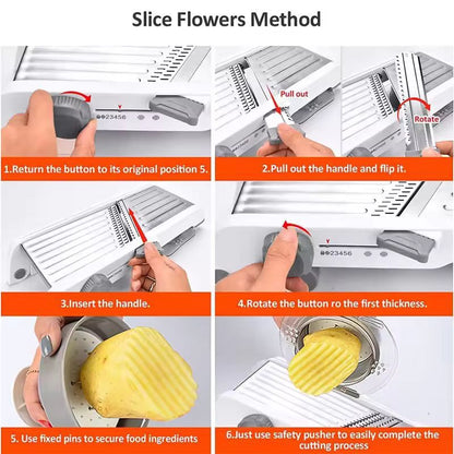 SmartSlice 18in1 Adjustable Mandoline Vegetable  Julienne Slicer 2