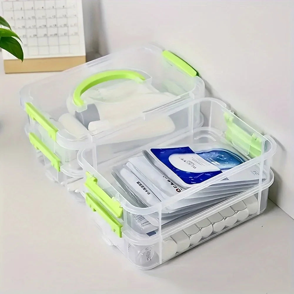 Building Blocks Storage Box Transparent Grid Drawer Visibility Tool Moisture Proof Classification B 1