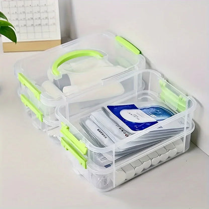 Building Blocks Storage Box Transparent Grid Drawer Visibility Tool Moisture Proof Classification B 1