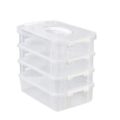 Building Blocks Storage Box Transparent Grid Drawer Visibility Tool Moisture Proof Classification B 6