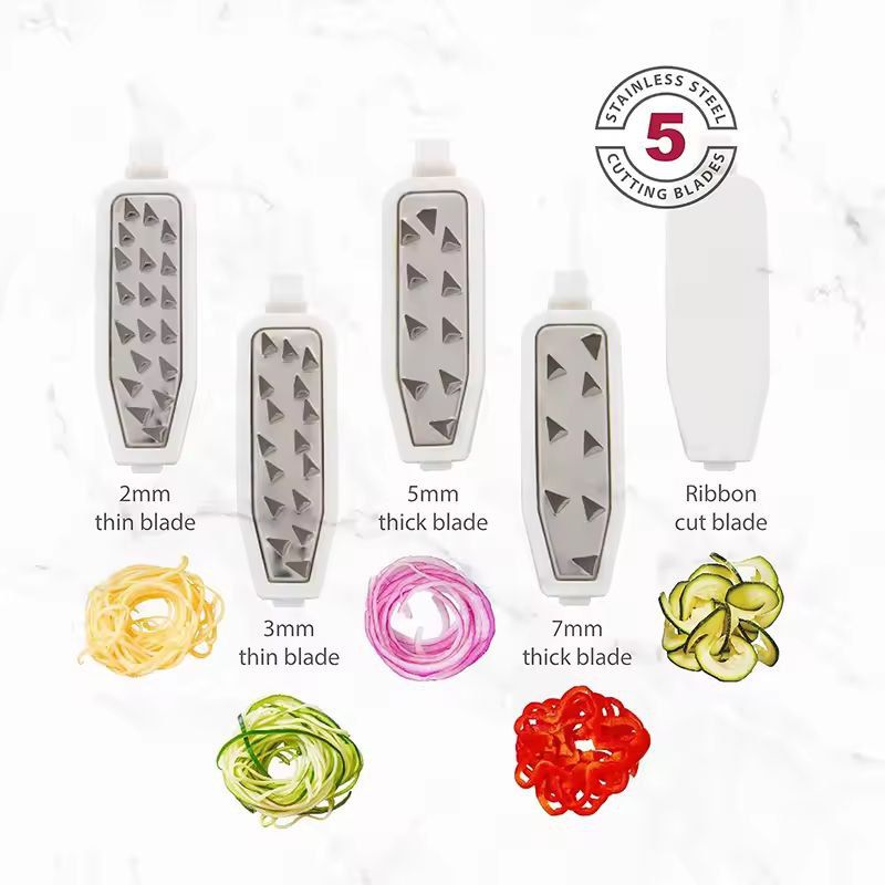 SmartPrep 5in1 Vegetable Spiralizer  Slicer  Foldable Veggie Pasta  Cheese Grater 1