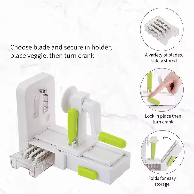 SmartPrep 5in1 Vegetable Spiralizer  Slicer  Foldable Veggie Pasta  Cheese Grater 2