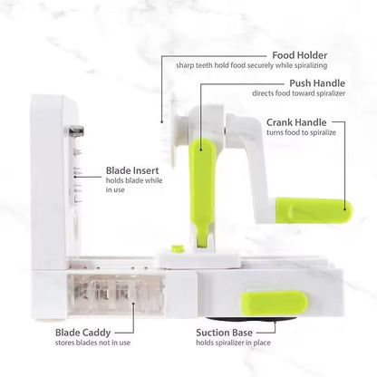 SmartPrep 5in1 Vegetable Spiralizer  Slicer  Foldable Veggie Pasta  Cheese Grater 3