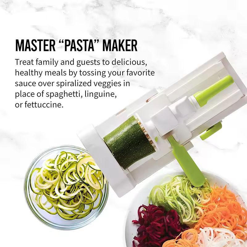 SmartPrep 5in1 Vegetable Spiralizer  Slicer  Foldable Veggie Pasta  Cheese Grater 5