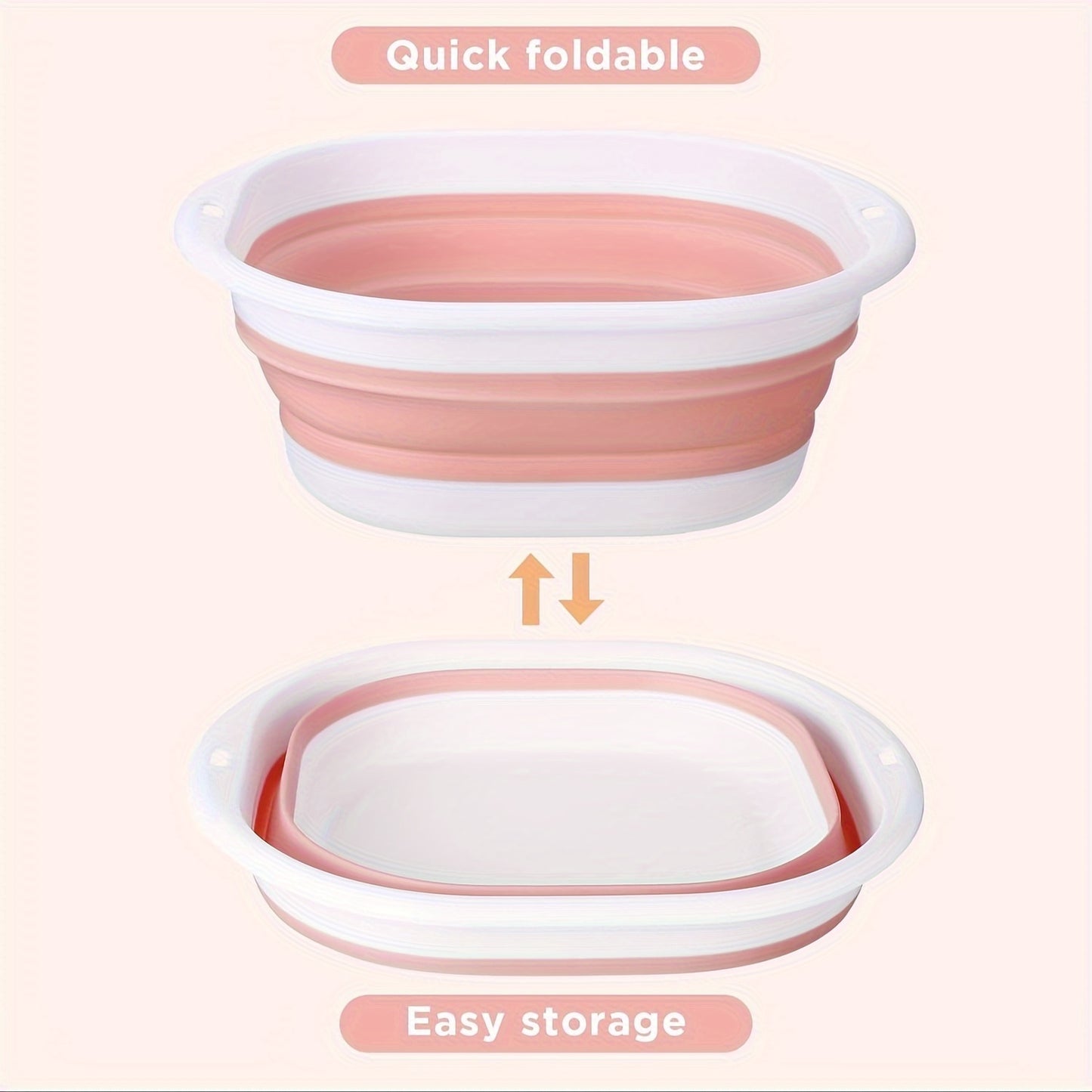 Extendable Small Portable Foldable Wash Basin, Easy To Clean Foot Basin, Lightweight Vegetable Basin For Home And Travel