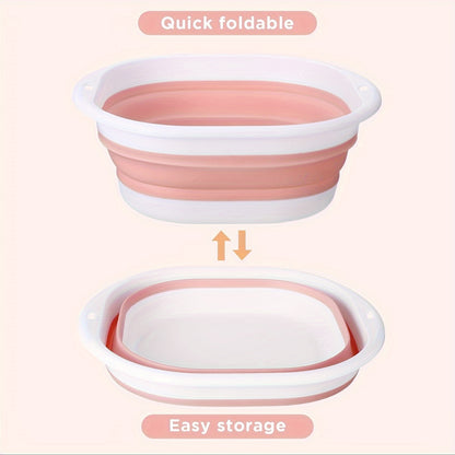 Extendable Small Portable Foldable Wash Basin, Easy To Clean Foot Basin, Lightweight Vegetable Basin For Home And Travel