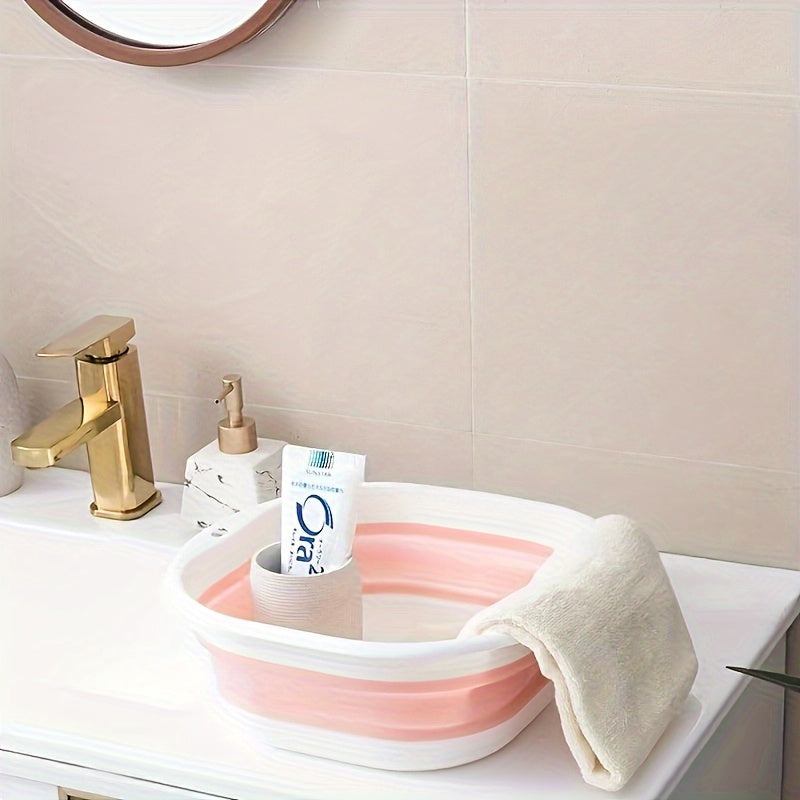 Extendable Small Portable Foldable Wash Basin, Easy To Clean Foot Basin, Lightweight Vegetable Basin For Home And Travel