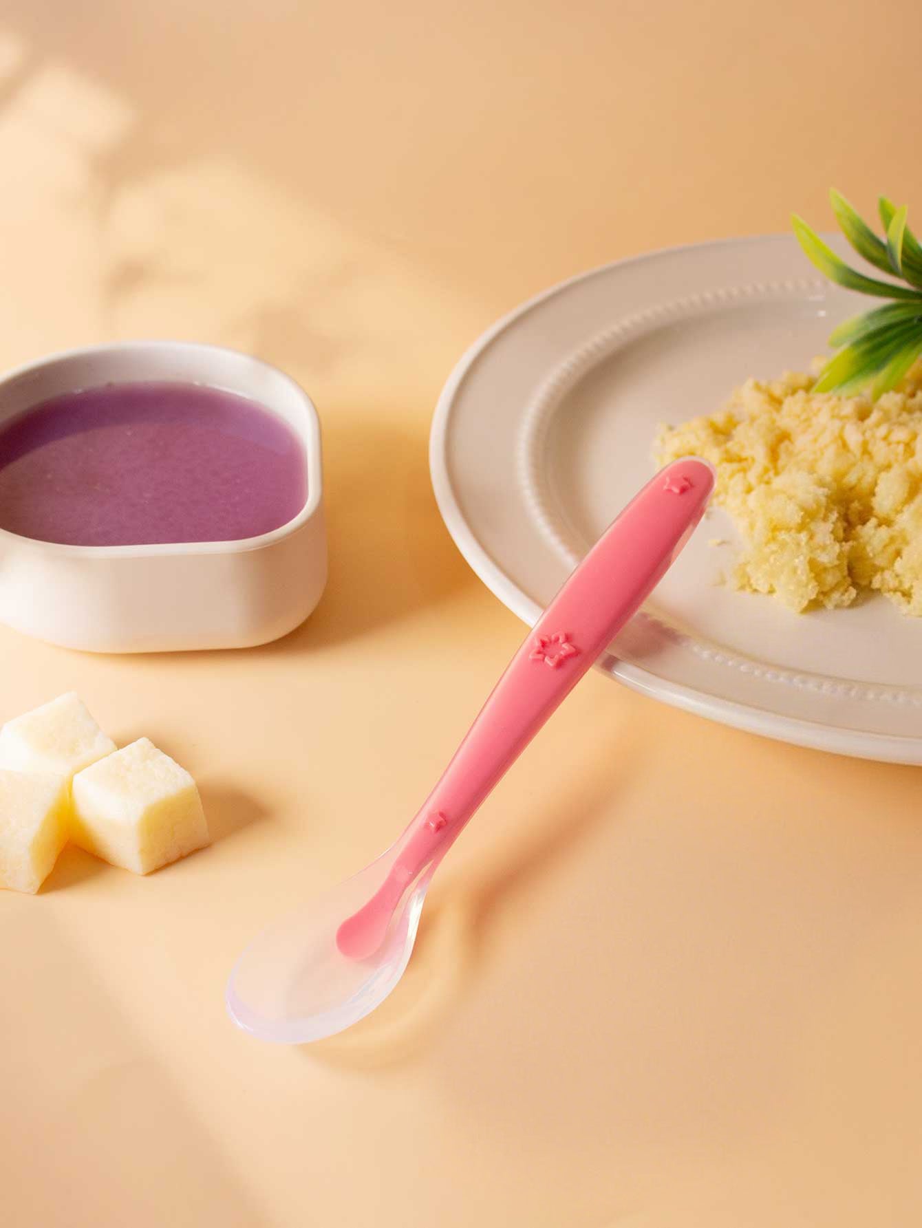 Soft Silicone Feeding Spoon Training Baby Reborn Baby Silicone Spoon Learning Spoon Star Pattern Sp 4