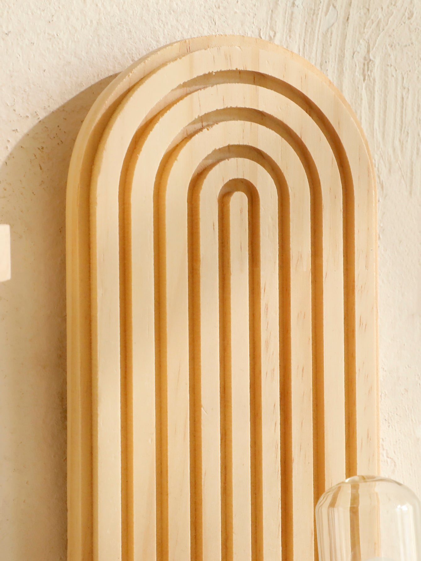 Style Wooden Wall Shelves Geometric Wall Mounted Shelves Modern Home Decor Natural Wood Finish Plan 3