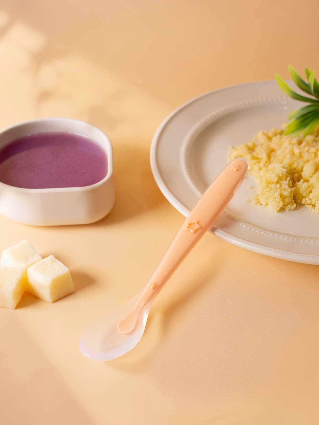 Soft Silicone Feeding Spoon Training Baby Reborn Baby Silicone Spoon Learning Spoon Star Pattern Sp 6