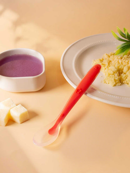 Soft Silicone Feeding Spoon Training Baby Reborn Baby Silicone Spoon Learning Spoon Star Pattern Sp 10