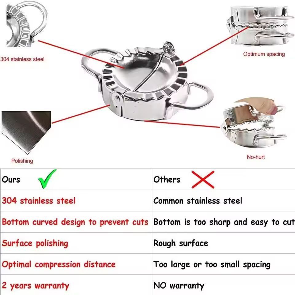 Ultimate Stainless Steel Dumpling  Ravioli Press  Easy Dumpling Maker For Homemade Dumplings Empana 2